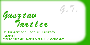 gusztav tartler business card